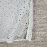 J.Crew Eyelet Cover Up Womens Medium White V Neck Beach Vacation Pool Tunic Photo 4