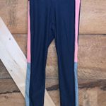 New Balance Women’s Leggings Small Coral & Grey Colorblock With Navy Blue NB dry Photo 0