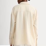 Everlane  The Boxy Overshirt Long Sleeve Button Down Shirt Buttersoft Large Photo 1