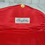 Vintage Gwen Jackson Red Floral Silky Gold Photo 8