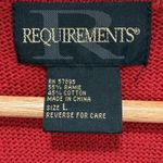 Requirements Vintage Y2K Red Pearl Beads Embellished Button Front Sweater Vest Size L Holiday Photo 3