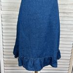 Old Navy  Denim Mini Sundress Fit & Flare w Ruffle Hem Blue-Medium (Petite) Photo 2