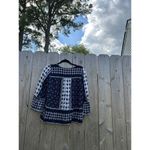 Loft Womens Navy White Floral‎ Boho Peasant Size Xs Cottagecore Fairy Spring Photo 6