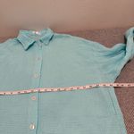 Vitamin A  Women's Long Sleeve Gauze Cover Up Shirt - Aqua L Photo 8