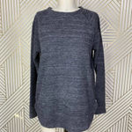 Vince Textured Terry Raglan Side Zipper Sweatshirt Heather Black Gray Size XS Photo 5