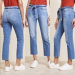 frame denim Frame Le High Straight Tie Waist Raw Hem Jeans Size 25 NWOT Photo 3