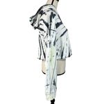 Aeropostale  JRS Medium Cropped Sweatshirt Hoodie Tie-Dye Long Dolman Sleeve Gray Photo 4