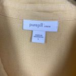 J.Jill Butter Yellow Linen Patch Pocket Button Front Midi Shirt Dress Sz.L Size L Photo 5