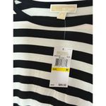 NWT Michael Kors Black White Striped Knit Shift Dress Size M Size M Photo 2