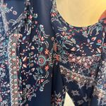 Knox Rose  Navy Floral Tank Top boho romantic Flowy casual travel‎ tropical Photo 7