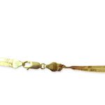 5mm, 14k Yellow Gold, Solid Herringbone Chain Necklace, 24 In Photo 1