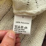 SheIn Women Long Sleeve Round Neck Ivory Ribbed Knit Pullover Sweater Size Small Photo 7