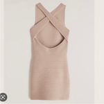 Abercrombie & Fitch  scuba cross back elevated mini dress Tan Size Small Petite Photo 2