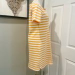 Talbots T by  Lace Up Dress Size XS Yellow Ace Stripe Vacation Preppy Nautical Photo 1