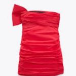 ZARA NWT  BOW MINI DRESS RED BLOGGERS FAV Photo 4