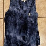 Simply Southern Blue Tie Dye Sleeveless Tank Top Front Tie Women’s Small Photo 1