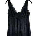 Vintage Lorraine Black Silky Nightgown Chemise Slip Dress Size Small Petite Photo 1