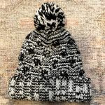 Free Country NWOT  Black and White Knit Beanie with Pom Photo 3