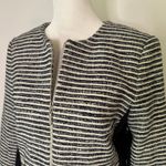 Ivanka Trump blue & white striped zip up jacket Photo 3