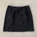 Moschino  Cheap & Chic Black Mini Skirt Neon Green Stitching Y2K Designer 46/M Photo 3