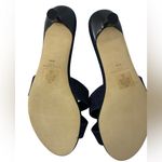 Marc Fisher Women’s 8.5 NWOT Denim Slide Kitten Heel Crisscross Strap Sandals Photo 3