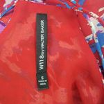 W118 By Walter Baker  Cross Back Halter Top Lined Sploch Size S Photo 4