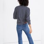 Madewell  Navy and Cream Striped Knit Top Photo 1