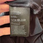 H&M Black Deep V neck Draped across over Long Sleeve Slinky Bodysuit sz Medium Photo 6