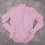 Ralph Lauren Slim Fit Button Up Shirt Women's 8 Pink White Stripe Long Sleeve Photo 3