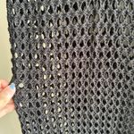 Black Crochet Beach Coverup, Maxi Dress, Size Medium/Large Photo 15