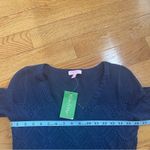 Lilly Pulitzer Acadia Navy V-Neck Tunic Sweater Sz S Photo 6