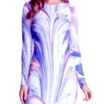 Bebe  Watercolor Swirl Bodycon Dress Photo 13