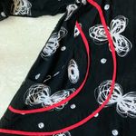 Lotus Flared Black and White Butterfly Print Tunic 1X Photo 1