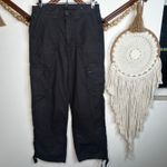 American Eagle Charcoal Gray Dreamy Drape Stretch Hi Rise Cargo Pants Photo 3