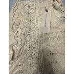 Anthropologie Eachel XS Cream Crochet Knit Short Sleeve Top Blouse Sweater NWT Photo 5