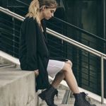 Sorel  Lennox Genuine Shearling Waterproof Lace-Up Boot, Black/White, size 7.5 Photo 6