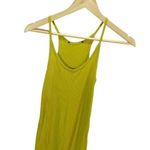 Women's Bodycon Yellow XSTank Top Dress Scoop Neck Soft Ribbed Cotton Sleeveless Size XS Photo 2