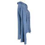 Free People  FP One Mila Shirt Blue Ethereal Dainty Romantic Lace Gauze Medium Photo 7