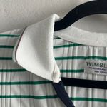 Wimbledon Tennis Striped Collared Tank XL Green White Photo 2
