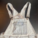 Bill Blass ‎ JEANS Small Lightwash Oversized Denim Overalls Button Cargo Vintage Photo 2