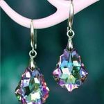 Beautiful iridescent multi colored earrings! Party favorite! New Blue Photo 4