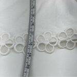 Forever 21 Women’s White Floral Embroidered-Trim Tee Size M Photo 6