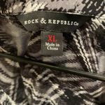 Rock & Republic Women's Black Grey White Button Down Shirt Size XL New With Tags Photo 4