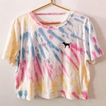 PINK - Victoria's Secret PINK Victoria’s Secret VS Pink Crop Tee Tie Dye  Photo 0