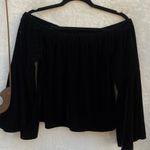 Hollister  Black Velvet Off Shoulder Top‎ Photo 6