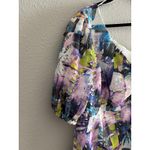 Dress the Population  Gabriella One Shoulder Mini Dress Abstract Floral Size XL Photo 3