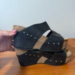 Pierre Dumas  Wedge Black Slip On‎ Sandal Heel Rivet Hester Boho Casual 9 Photo 5