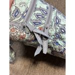 Vera Bradley  Quilted Crossbody Bag Mint Paisley Blue Gray Orange Floral Zip Photo 7