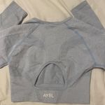AYBL Light Blue Cropped Workout Top Photo 2