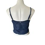 Wicked Weasel Sexy 9219 Peachy Palms Crop Top Navy M NWT Blue Size M Photo 14